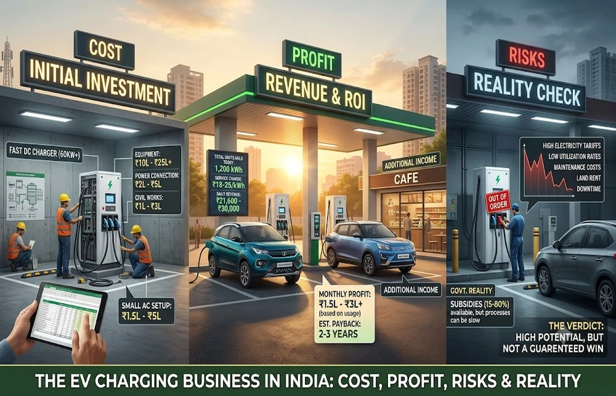 EV Charging Station Business in India: Cost, Profit, Risks & Reality Check Featured Image